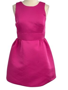 Kate Spade New York Satin Faille Fit and Flare Mini Dress, Cabaret, Size 14